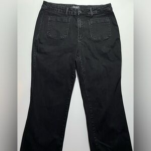 Judy Blue High Waist Patch Pocket Straight Fit Stretch Jeans, Size 20W, Black